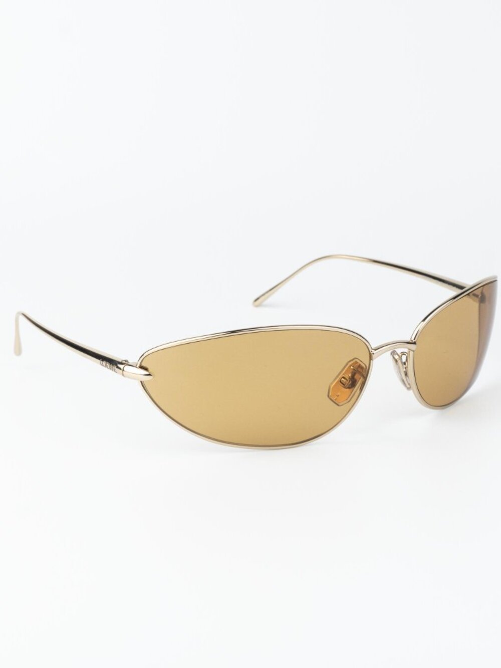 Loewe Men Sunglasses Gold Brown Wraparound LW40164U 32E NEW AUTHENTIC